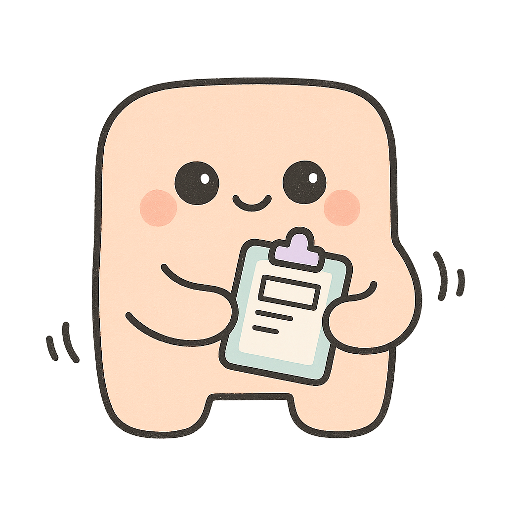 Mascot holding a clipboard